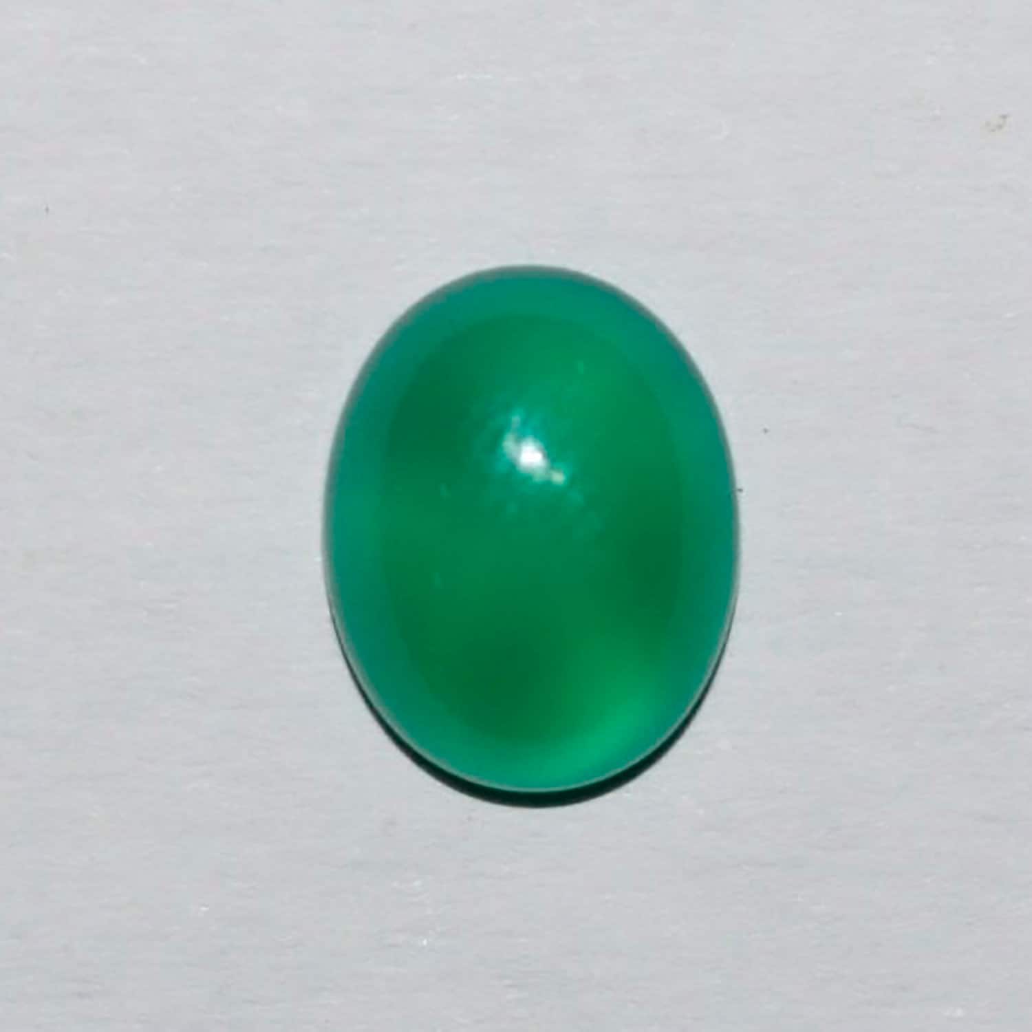 Lote de 9 cabujones ovalados de ágata verde (9 piezas) 10 x 8 mm