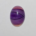 2Pcs Lot Purple Striped Agate Oval Cabochon ( 2 Pcs )25x18mm - Hard Gems
