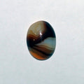 Lote de 4 cabujones ovalados de ágata rayada marrón (4 unidades) de 20 x 15 mm