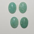 4Pcs Lot Peruvian Amazonite Oval Cabochon 18x13mm.( 4 Pcs ) - Hard Gems