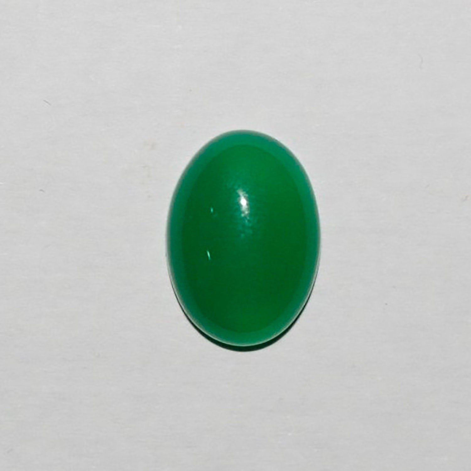 Lote de 6 cabujones ovalados de ágata verde (6 unidades) de 14 x 10 mm