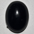 Lote de 6 cabujones ovalados de azabache de 10 x 14 mm (6 piezas).