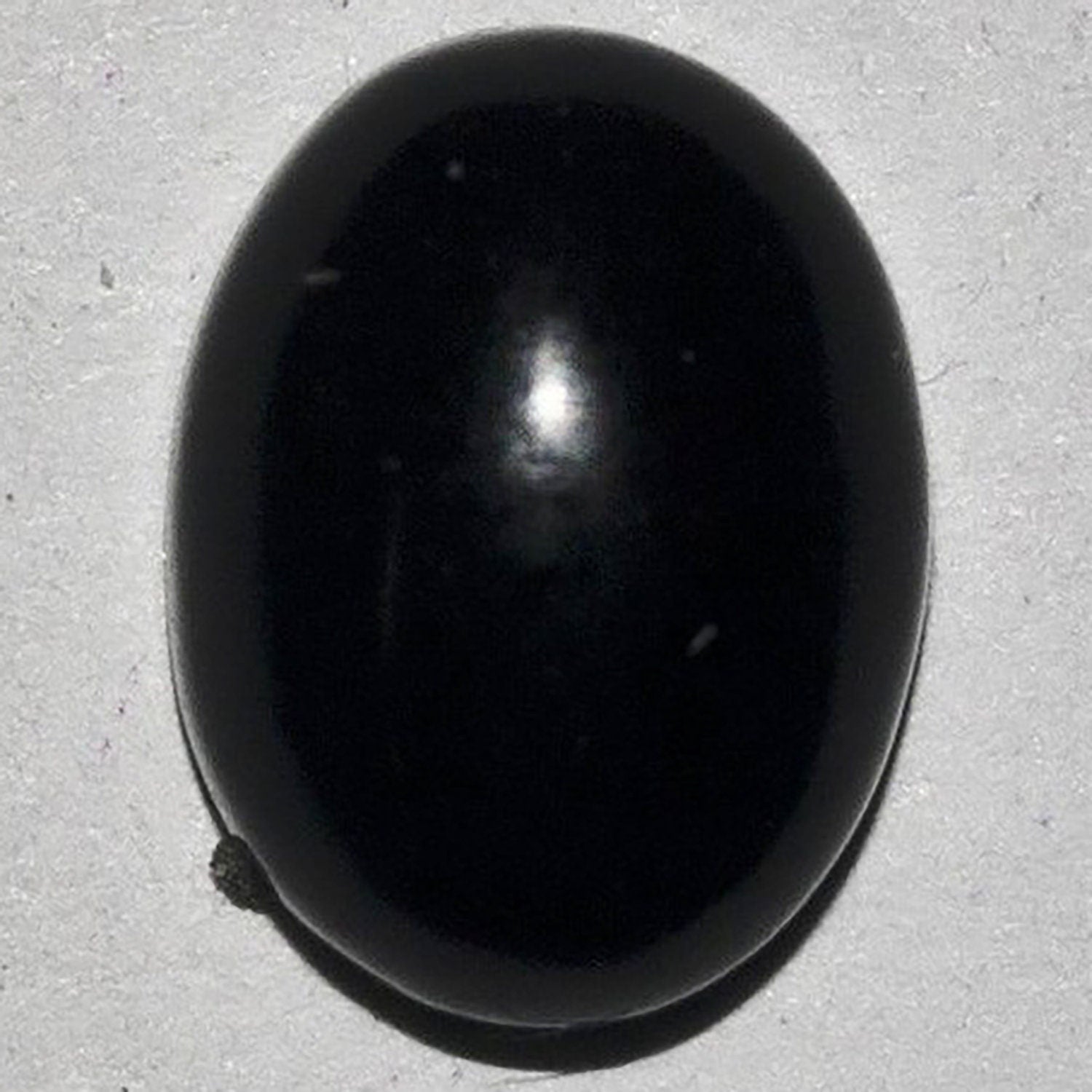 Lote de 6 cabujones ovalados de azabache de 10 x 14 mm (6 piezas).