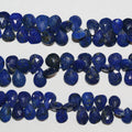 Perles en lapis-lazuli facettées de 8 pouces, 10 x 8 mm - Fil de 20 cm.