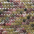 Perles rondes lisses en tourmaline St 15" 5-6 mm.-Rig 39 cm.
