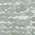 13" St Aquamarine Smooth Oval Beads 10x8mm.Approx.-Strand 33cm