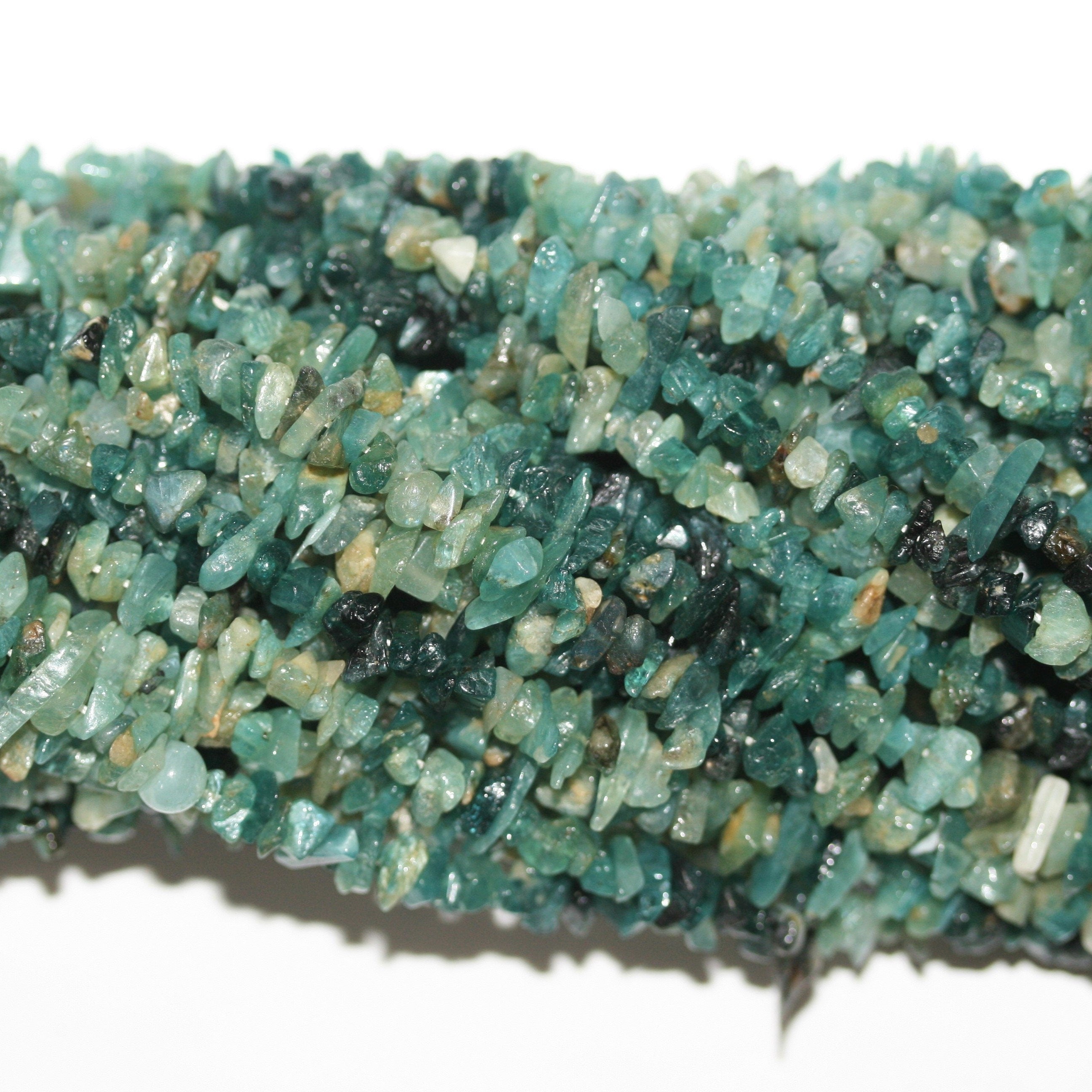 35" St Grandidierite Smooth Chips Irregular Beads 6-8mm.-Approx.-Strand 90cm. - Hard Gems