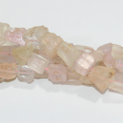 Perles de pépites de kunzite St non polies de 10 pouces, environ 10 mm - Fil de 26 cm.