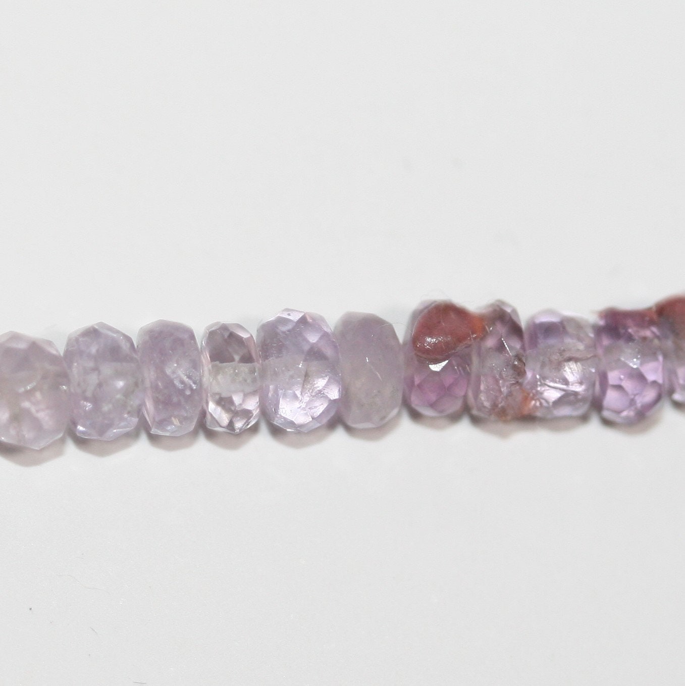 14" St Amethyst Faceted Rondelle Beads 4x2mm.-Strand 36cm.