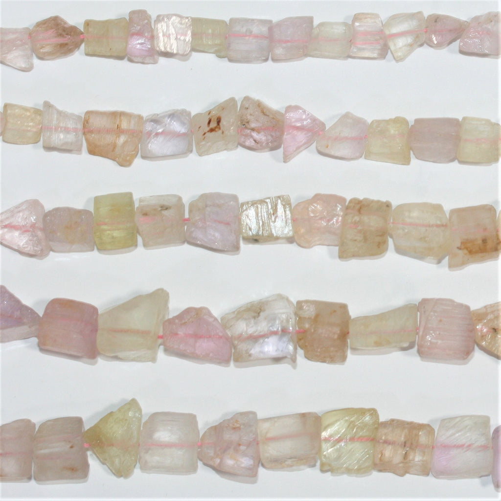 10" St Kunzite Unpolish Nugget Beads 10mm.Approx.-Strand 26cm.