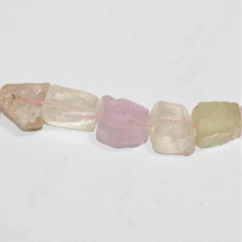 10" St Kunzite Unpolish Nugget Beads 10mm.Approx.-Strand 26cm.
