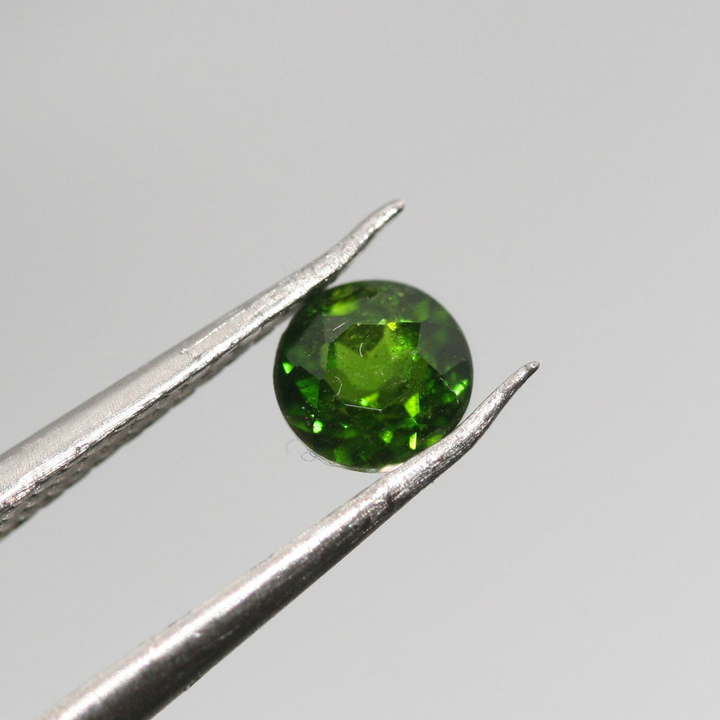 10 Pcs Lot Chrome Diopside Faceted Round 5mm.(10 pcs)