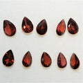 10 Pcs Lot Garnet Faceted Drop 6x4mm. (10 Pieces)