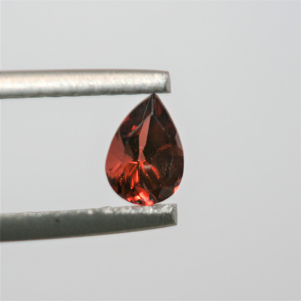 10 Pcs Lot Garnet Faceted Drop 6x4mm. (10 Pieces)