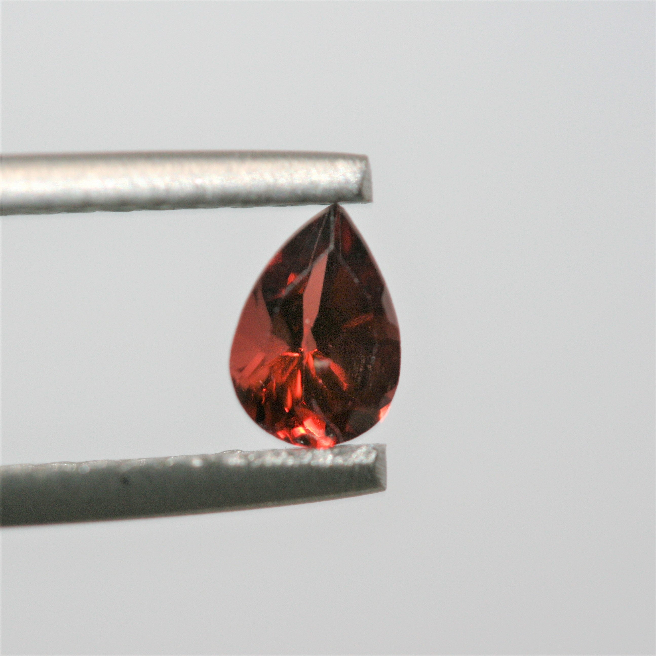 10 Pcs Lot Garnet Faceted Drop 6x4mm. (10 Pieces)