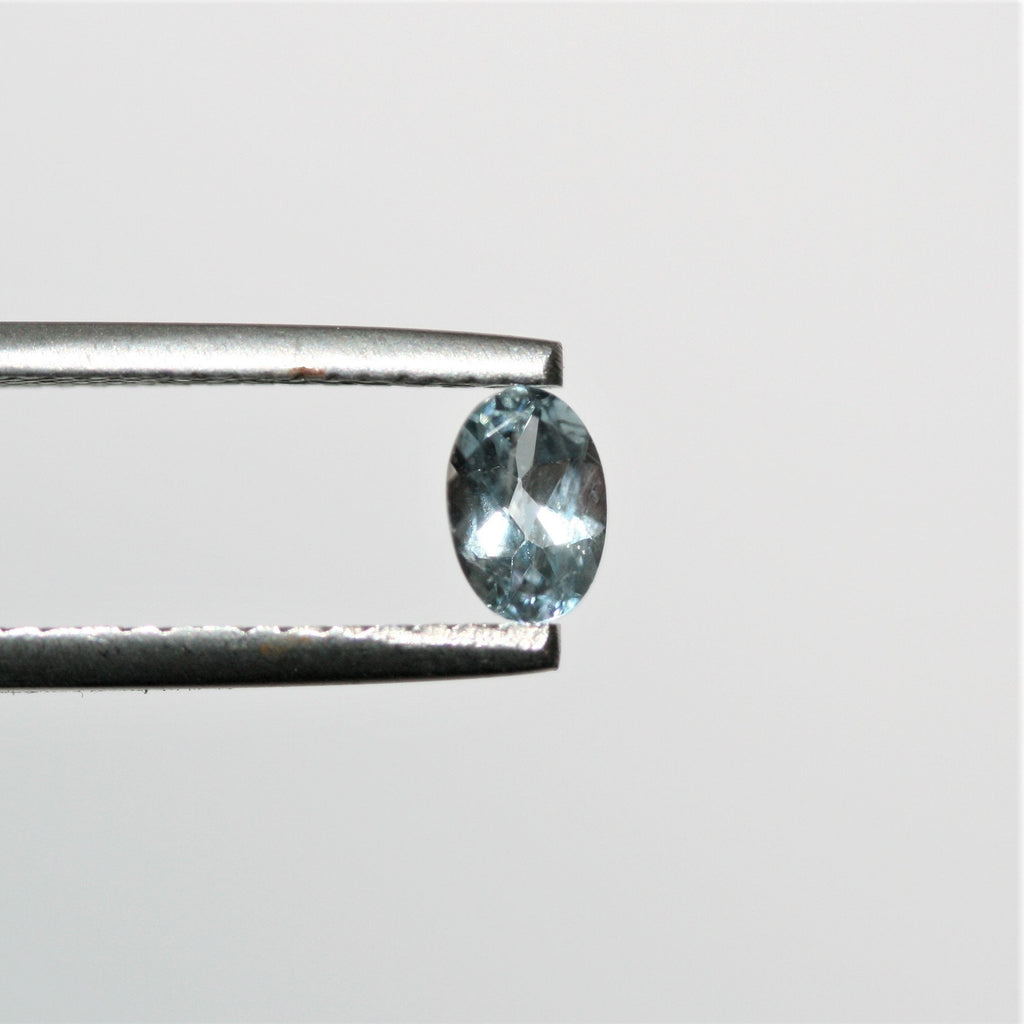 10Pcs Lot Faceted Oval Aquamarine 6x4mm.- (10 Pieces)