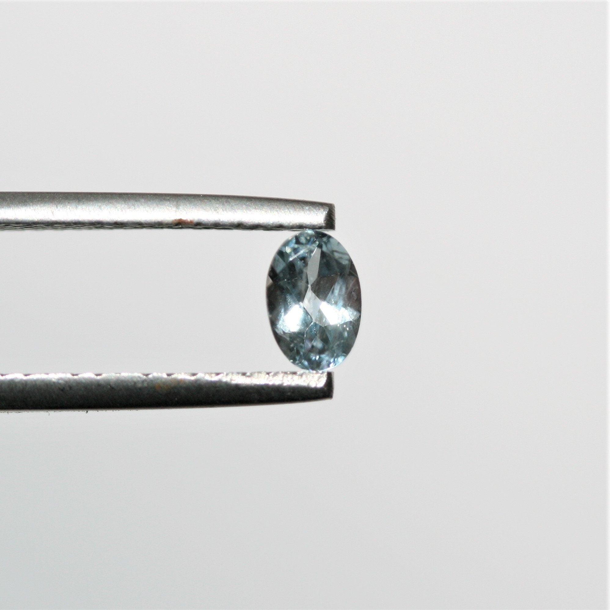 10Pcs Lot Faceted Oval Aquamarine 6x4mm.- (10 Pieces)