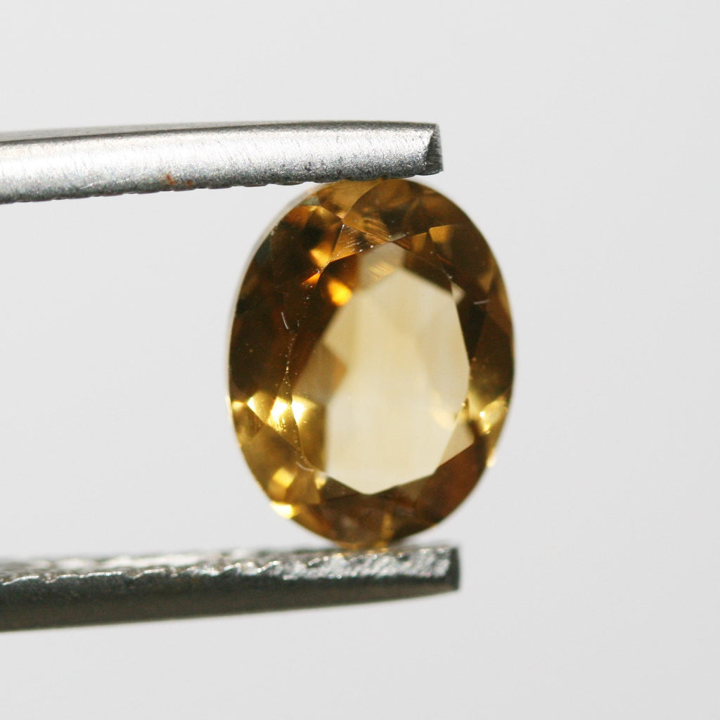 Lote de 4 piezas de citrino facetado ovalado de 9x7 mm. (4 piezas).