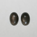 Lote de 2 cabujones ovalados de piedra lunar gris de 14 x 10 mm (2 piezas).