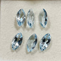 6Pcs Lot Blue Sky Topaz Faceted Marquise 10x5mm. (6 Pcs.). - Hard Gems