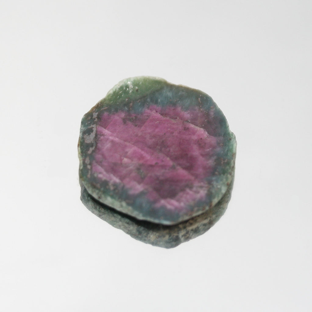 Ruby Zoisite Smooth Irregular Slice Cabochon 20.5x21.4mm. Approx. (16.24ct.)