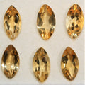 Lote de 6 piezas de citrino facetado marquesa de 12 x 6 mm. (6 piezas)