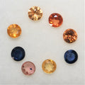 Multicolor Sapphire Lot Faceted Round 3.2-3.4mm. (8pcs)  -Gemstone Parcels-Loose Stones Wholesale Price-Natural Gems - Hard Gems
