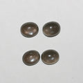 Lote de 4 cabujones ovalados de piedra lunar gris de 10 x 8 mm (4 piezas).