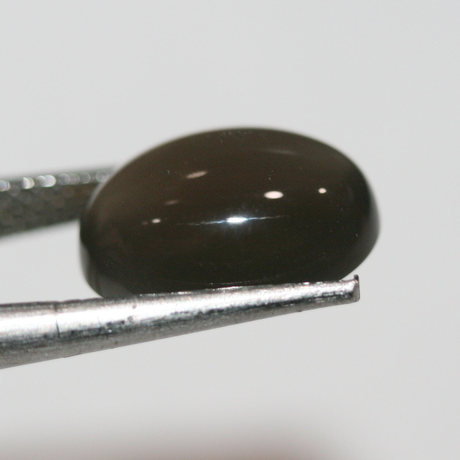 Lote de 4 cabujones ovalados de piedra lunar gris de 10 x 8 mm (4 piezas).