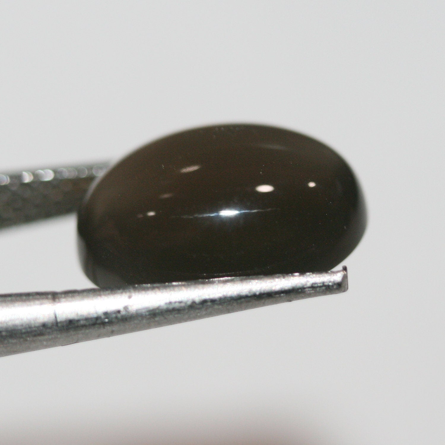 Lote de 2 cabujones ovalados de piedra lunar gris de 14 x 10 mm (2 piezas).