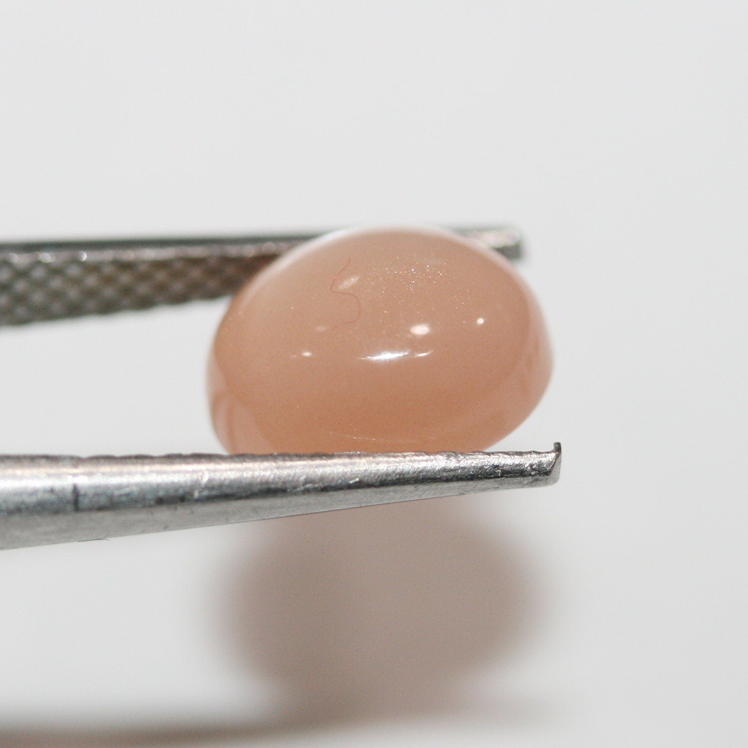 Lote de 6 cabujones ovalados de piedra lunar marrón de 10 x 8 mm (6 piezas)