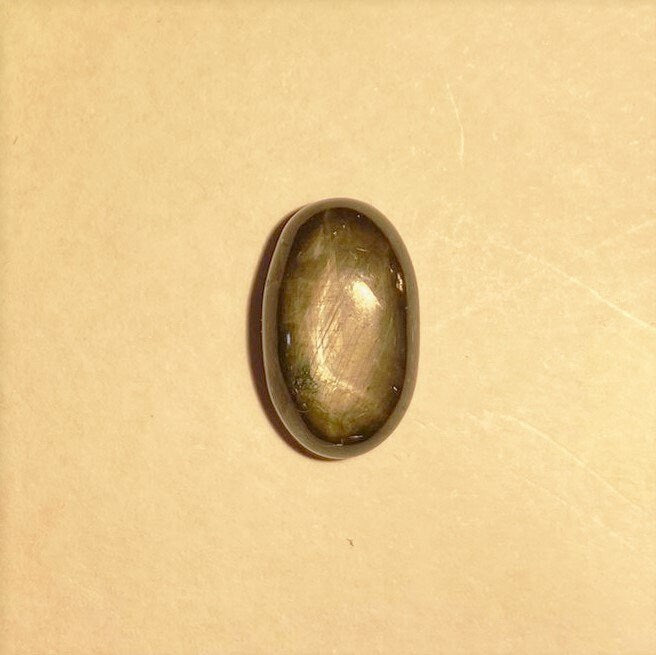 Natural Black Star Sapphire Oval Cabochon 15.3x9.2mm. (9.33ct.) - Top Quality