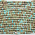 Perles rondelles lisses en turquoise St. 15" 4x2mm.- Brin 38cm.