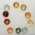 Multi Color Ruby And Sapphire 3.5mm Round Lot Mix - Green, Yellow, Orange, Red - Sapphire 10 pcs Lot - Genuine - Wholesale Lot - Hard Gems