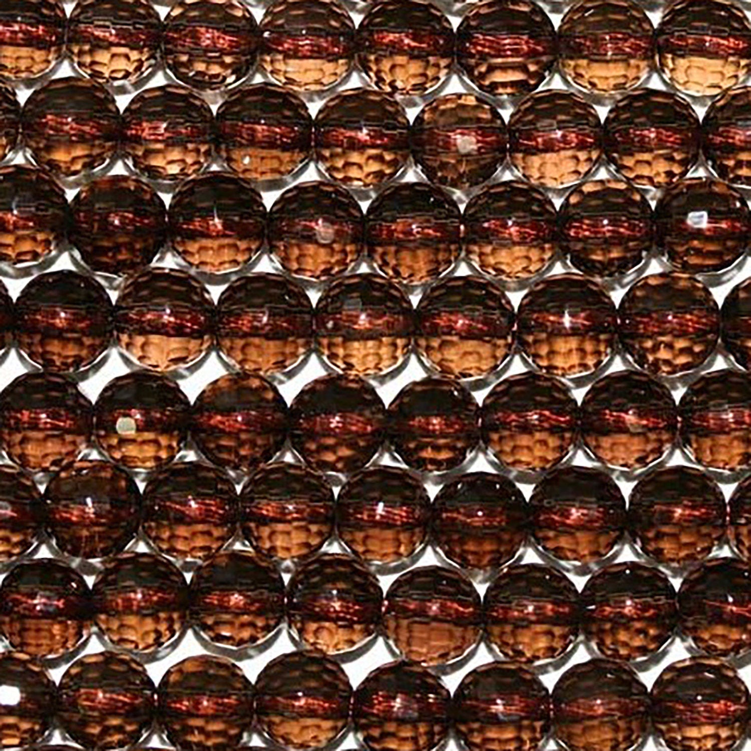 15" St Smoky Quartz Faceted Round Beads 6mm -Strand 39cm - Hard Gems