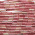 Perles tubulaires lisses en rhodonite St 15" 13x4mm.- Brin 39cm.
