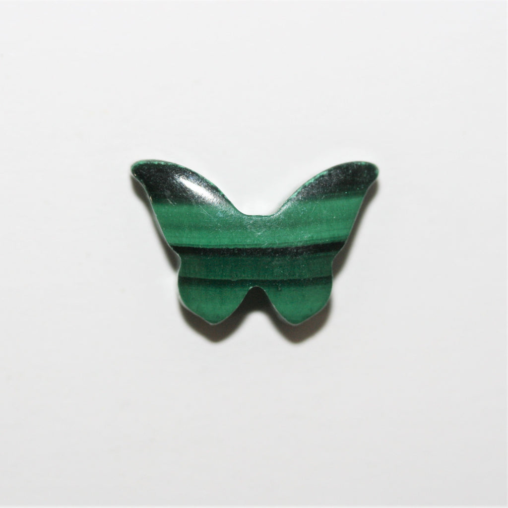 Colgante de mariposa lisa de malaquita (18 x 12 mm aprox.) - Artículo 13214