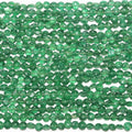 15" perles rondes lisses en aventurine vert Saint-Pierre de 5 mm - Brin de 38 cm.