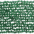 14" Perles cubiques lisses en aventurine St. Green 4,5-5 mm.- Brin 37 cm.