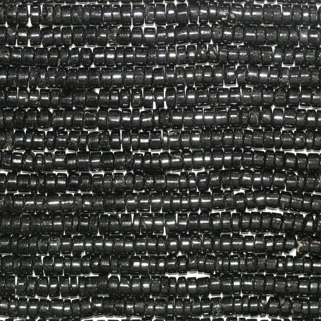 Perles rondes lisses en spinelle St de 14 pouces (6 x 3 mm). Longueur approximative du brin : 36 cm.