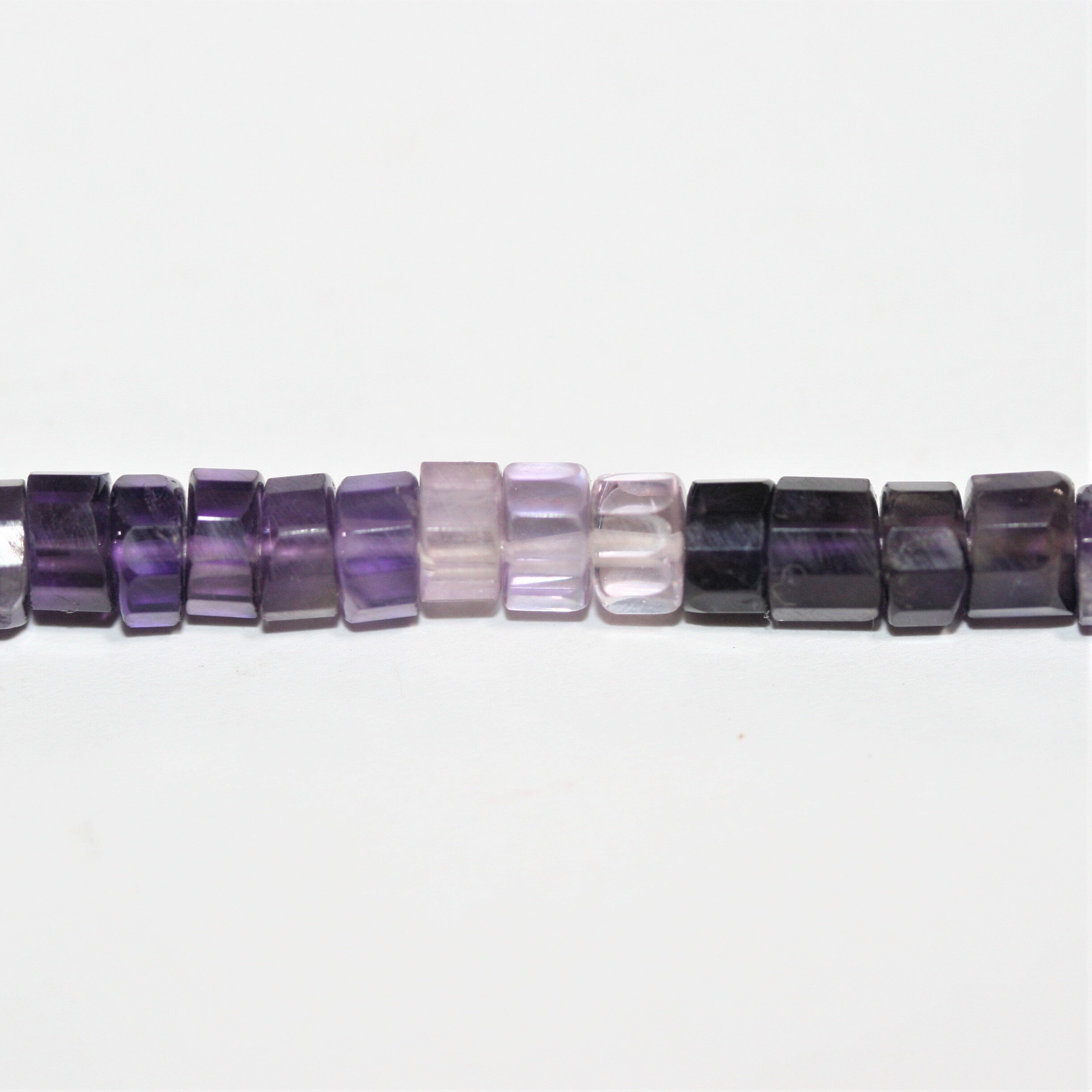 13" St Amethyst Faceted Disc Beads 5x3mm. Approx.- Strand 34cm.