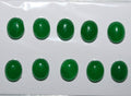10Pcs Lot Green Jade Oval Cabochon ( 10 Pcs ) 12x10mm