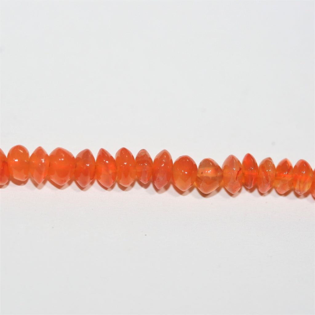 13" St Carnelian Smooth Rondelle Beads 4x2mm -Strand 33cm.