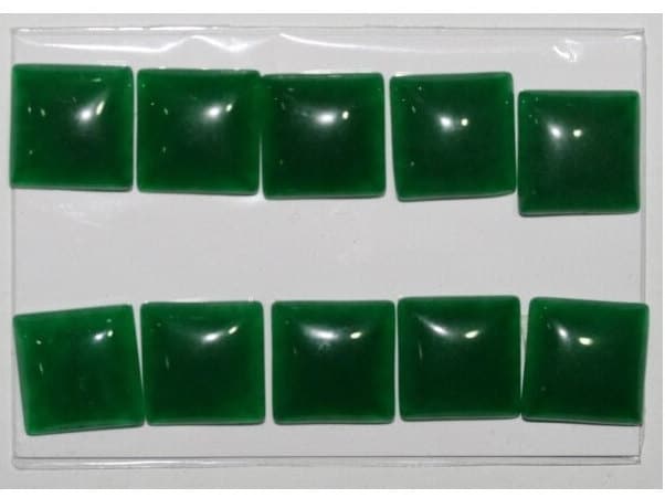 Green Jade Square Cabochon    ( 10 Pcs  ) 15mm.