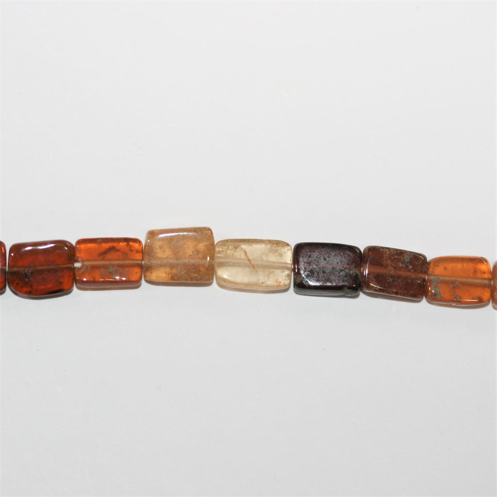 13" St Hesonite Garnet Smooth Prism Beads 8x5mm. Approx.- Strand 34cm.