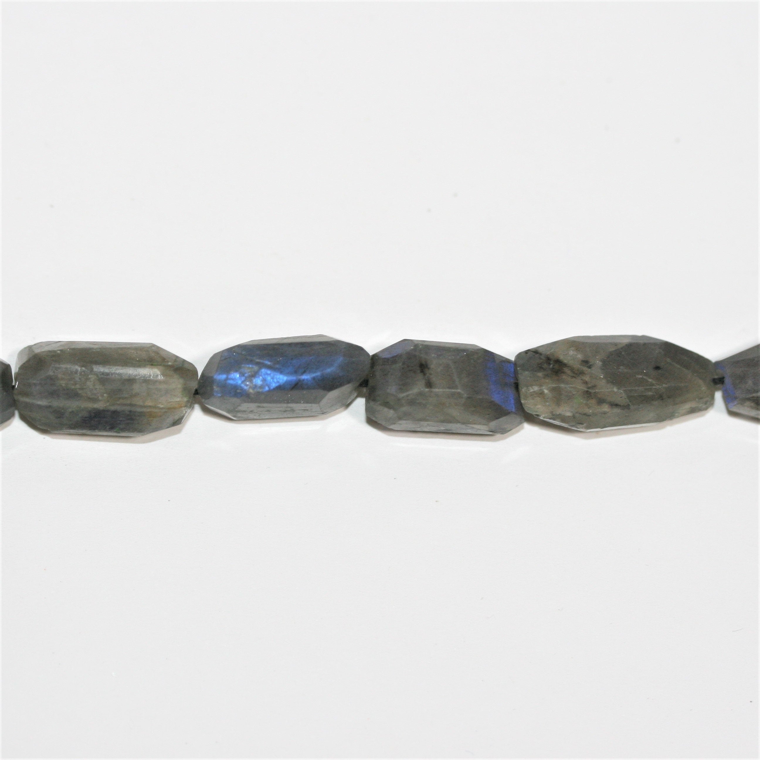 13" St Labradorite Faceted Nugget Beads 9- 15mm. Approx.- Strand 34cm.