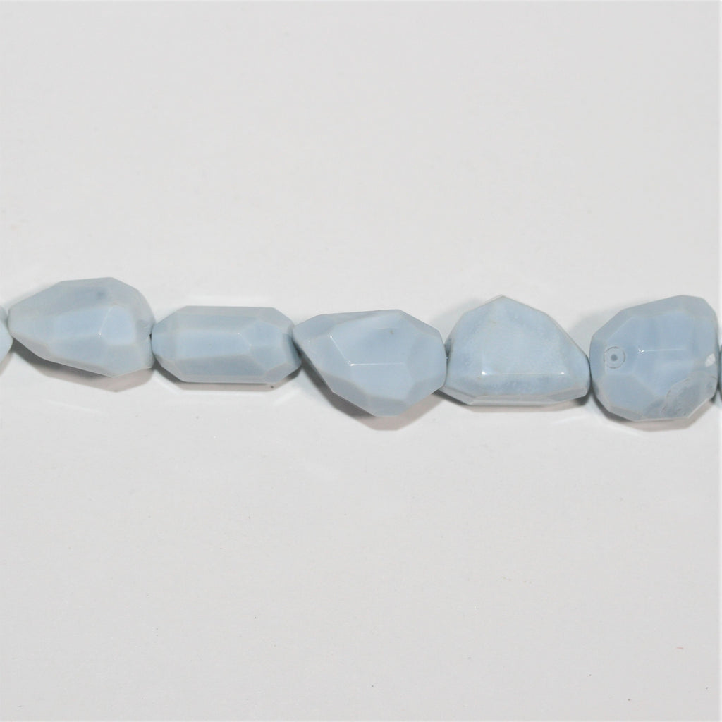 13" St Blue Opal Faceted Nugget Beads 14-20mm. Approx.- Strand 33cm.