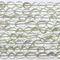 Cuentas ovaladas lisas de St Prasiolite de 16", 11 x 8 mm. Aprox. - Hilo de 40 cm.