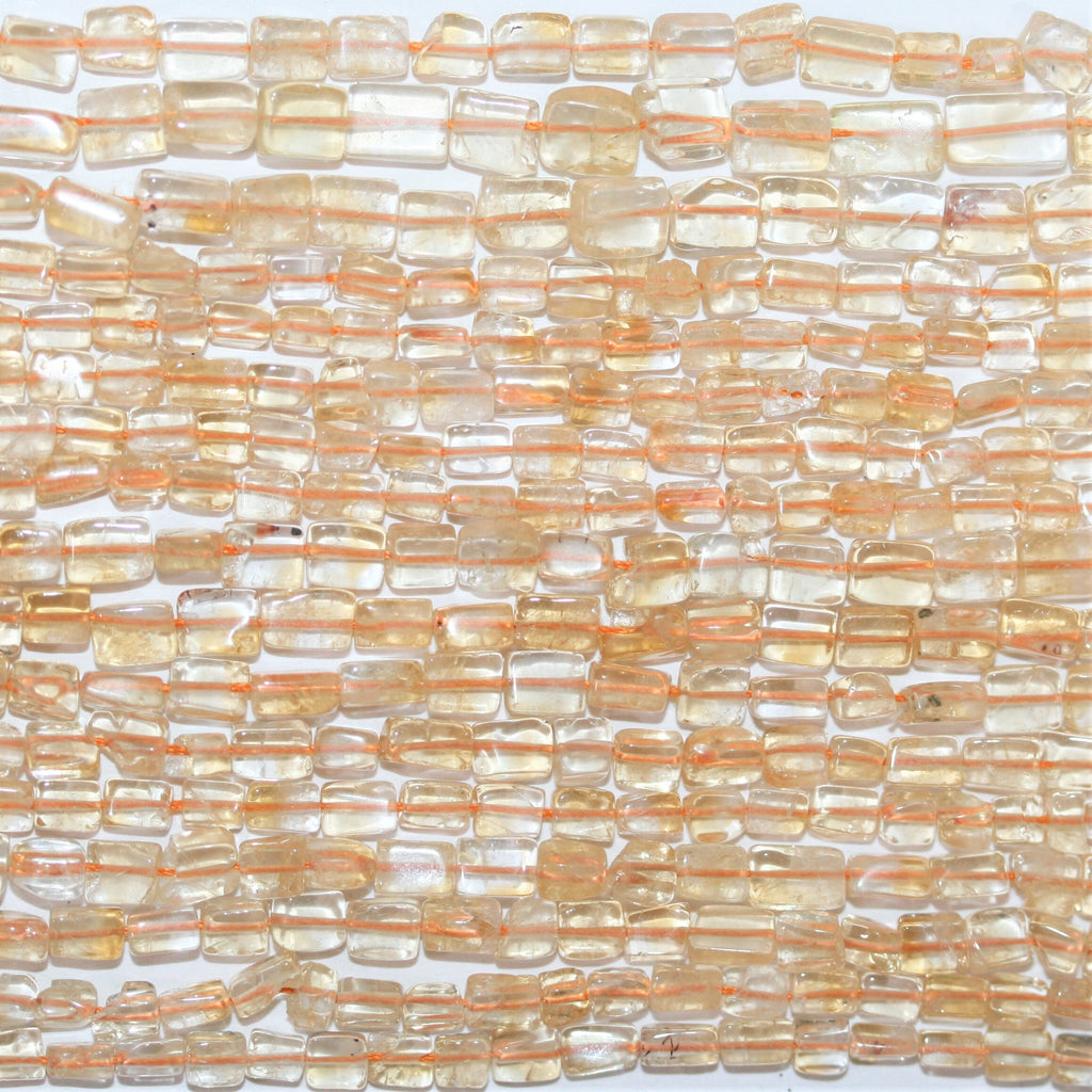 13" St Citrine Smooth Prism Beads 5x3mm. Approx.- Strand 33cm.