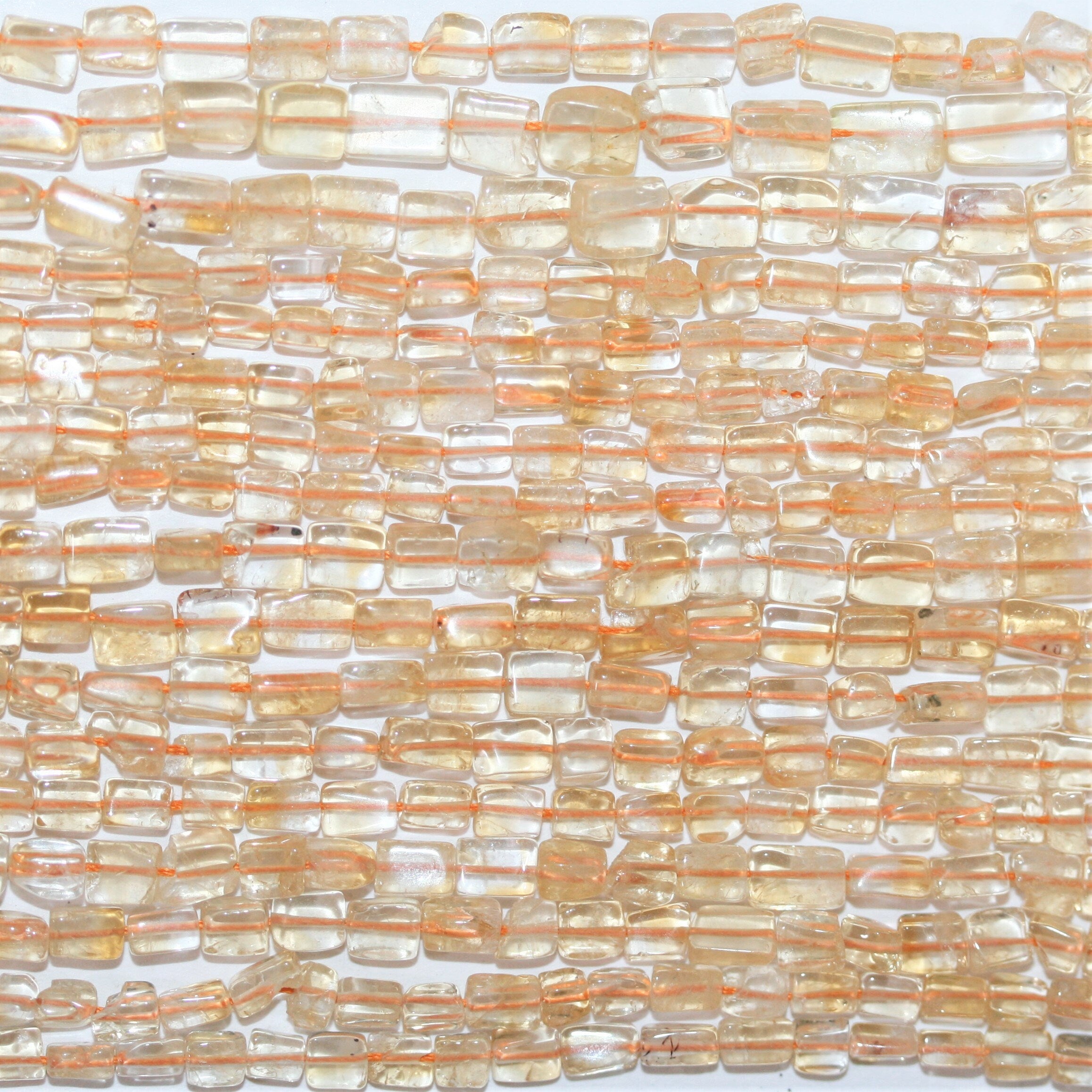 13" St Citrine Smooth Prism Beads 5x3mm. Approx.- Strand 33cm.